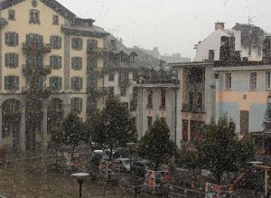 Snö i Chamonix